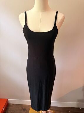 Classic Black Slim Slip Dress